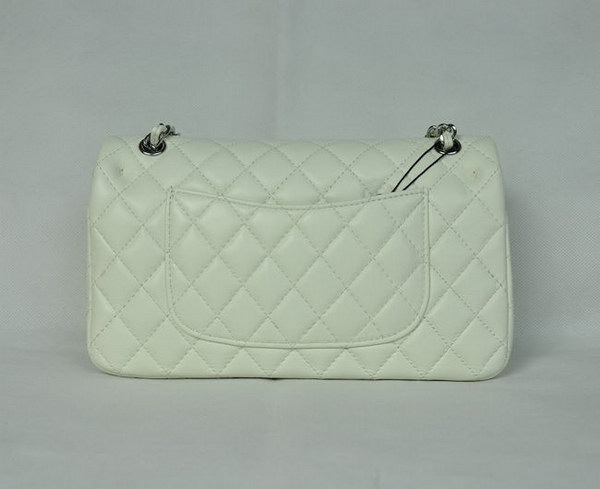AAA Chanel Classic Flap Bag 1112 Beige Leather Silver Hardware Knockoff
